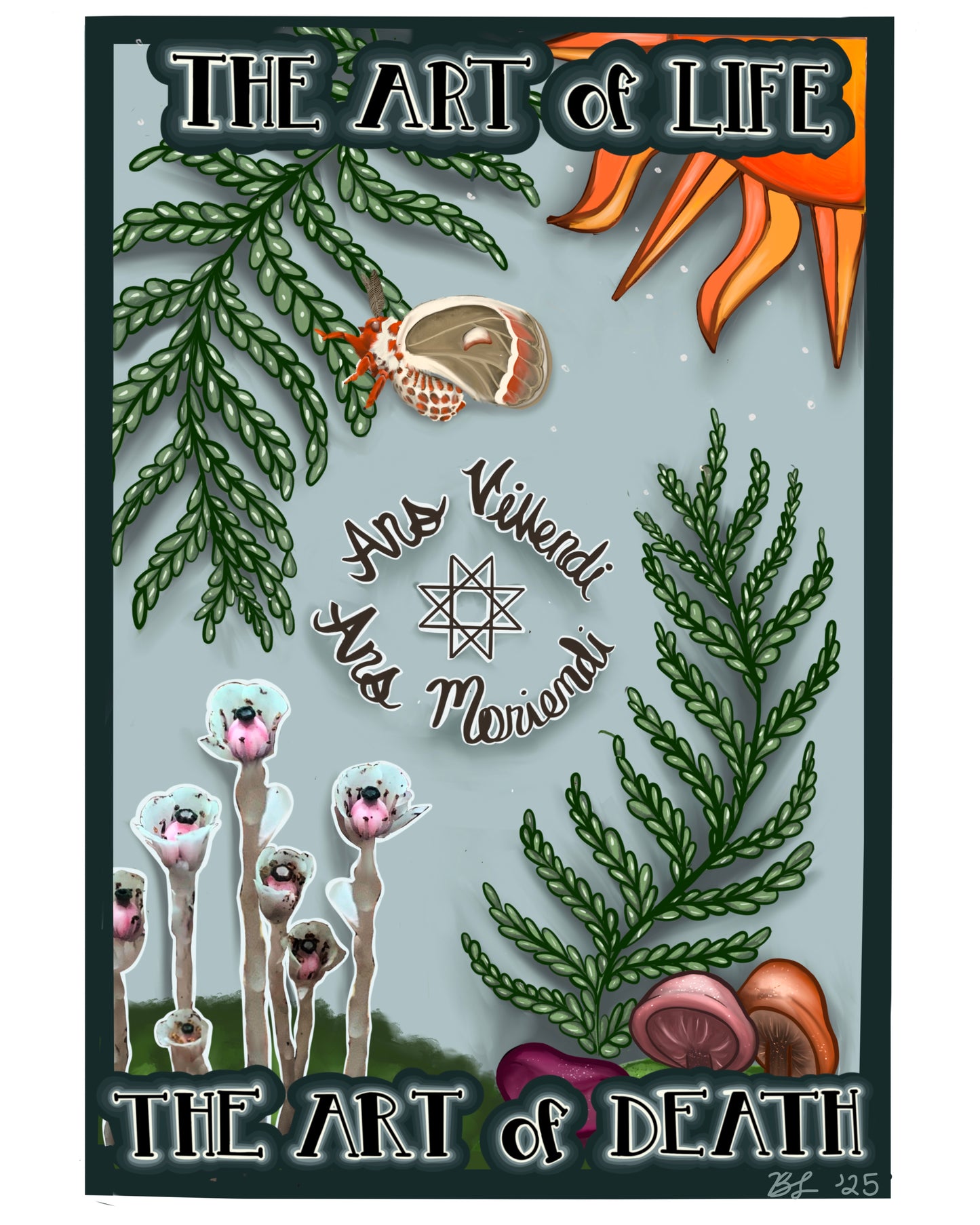 Ars Vivendi Ars Moriendi Art Print, 4x6 or 8x10 inches