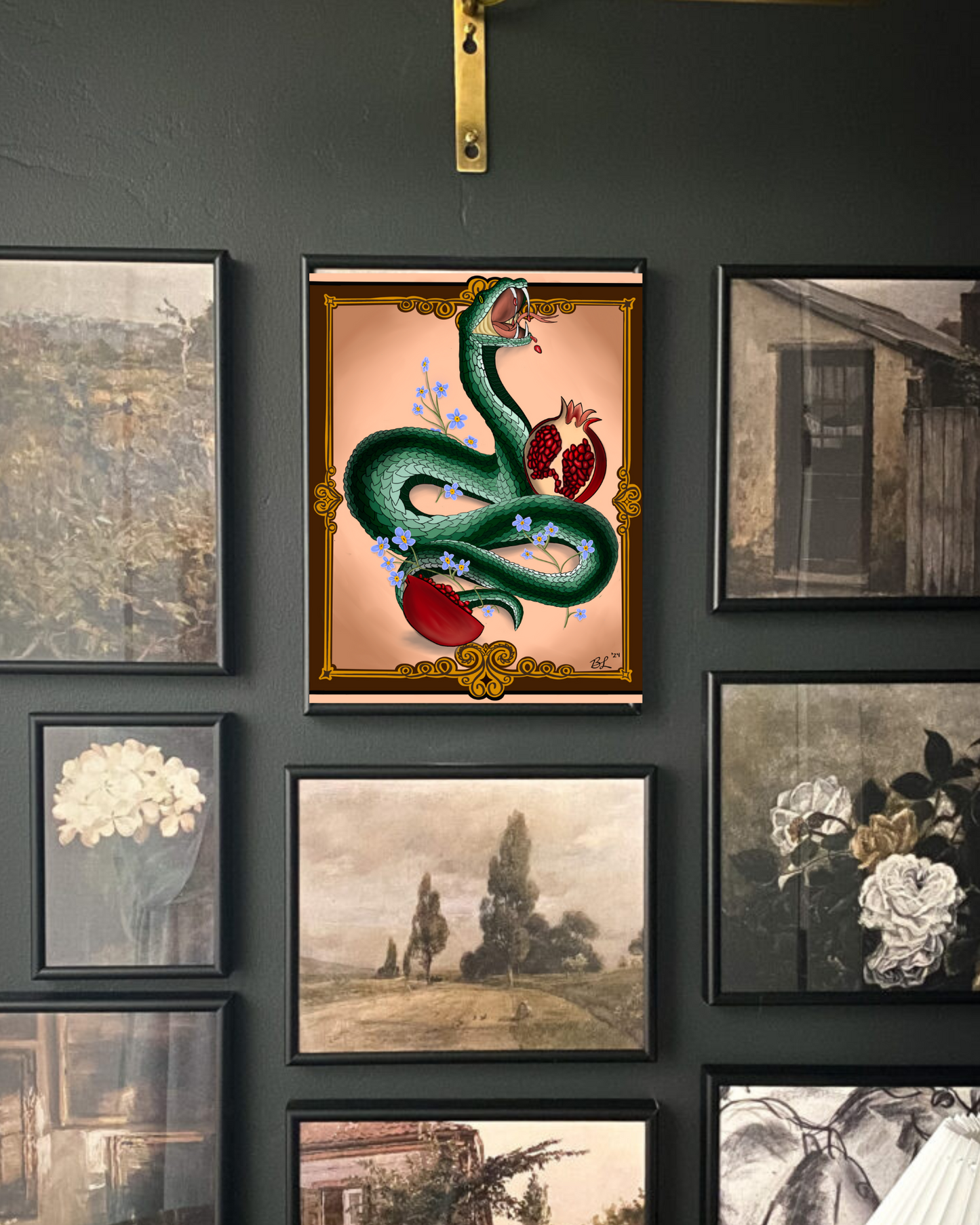 “The Lover” Snake Art Print 4x6, 8x10 inches