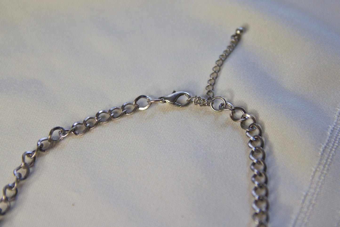 Silver Patterned Collar Statement Necklace, 3 Layers