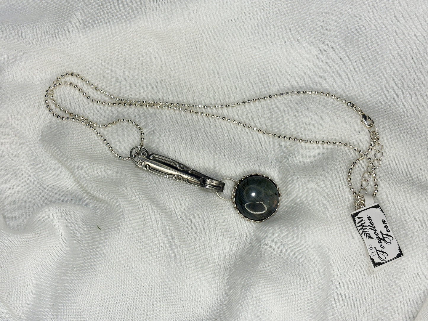 Labradorite Crystal Utensil Pendant Necklace