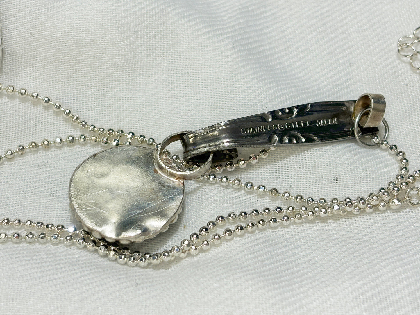 Labradorite Crystal Utensil Pendant Necklace