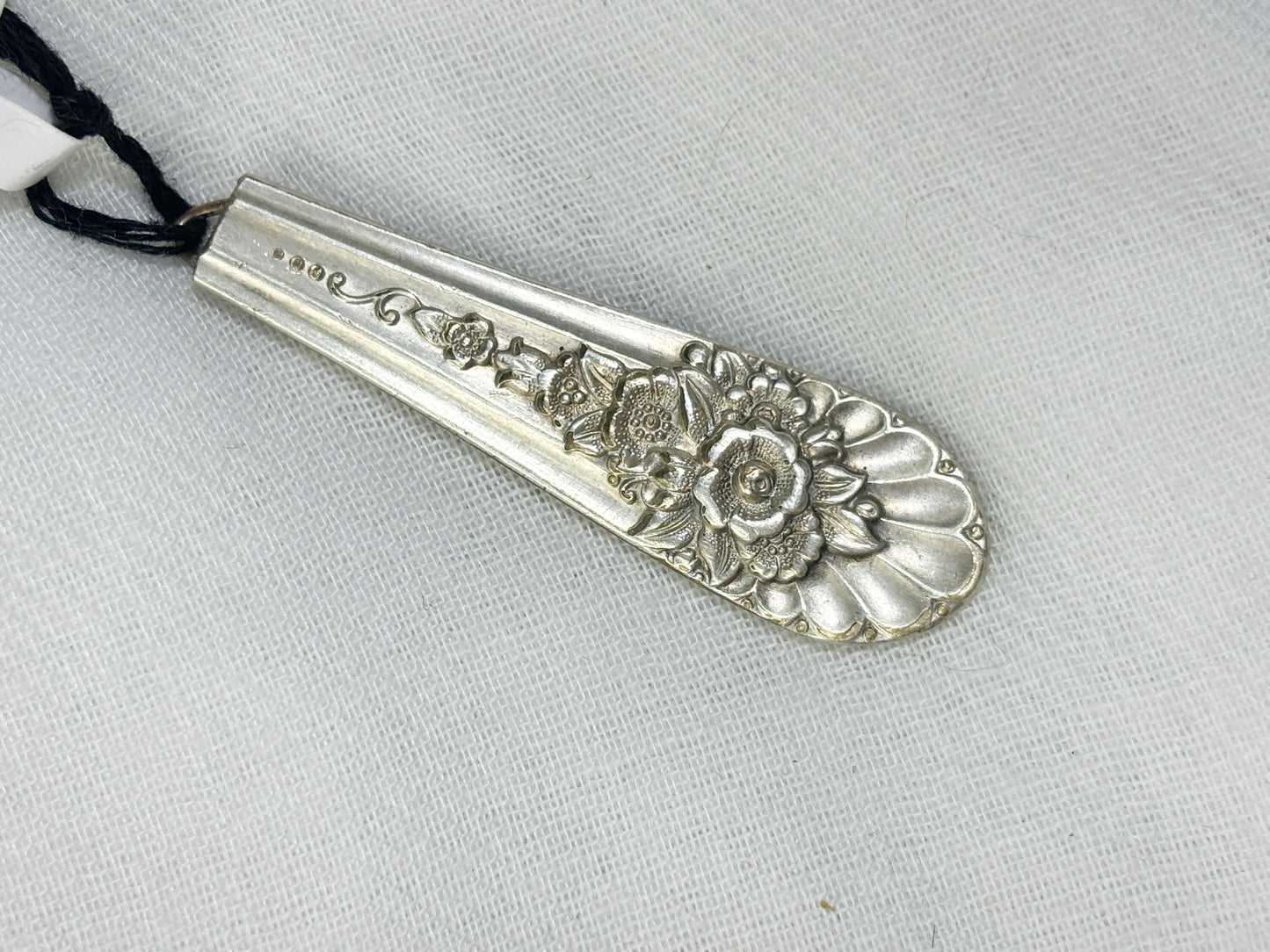 Sterling Silver Plated Floral Drop Necklace Pendant