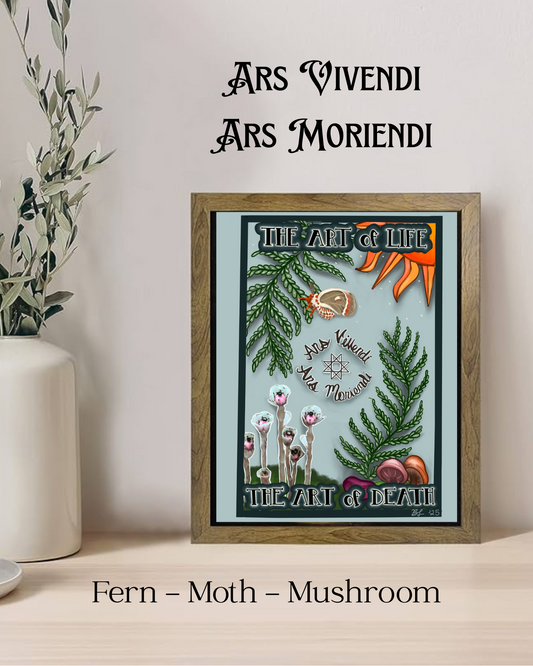 Ars Vivendi Ars Moriendi Art Print, 4x6 or 8x10 inches