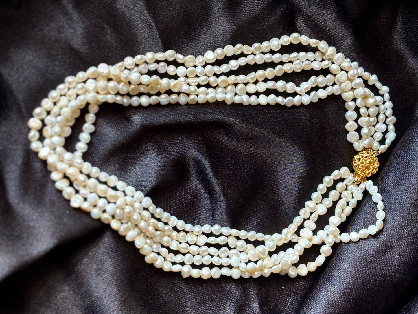 Vintage Valentine Jewelry Box Set- Pearl Necklace, Cameo Earrings