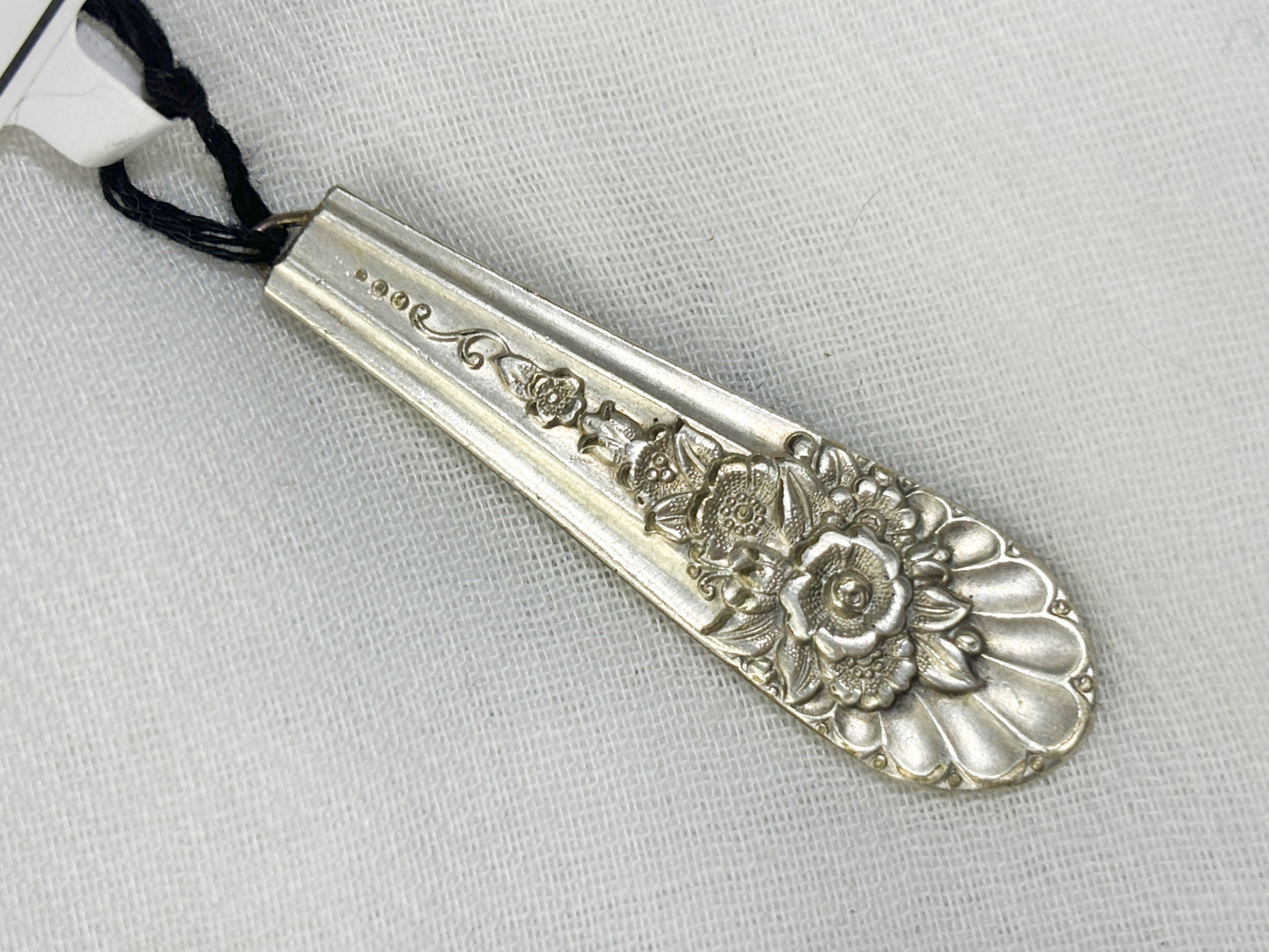 Sterling Silver Plated Floral Drop Necklace Pendant